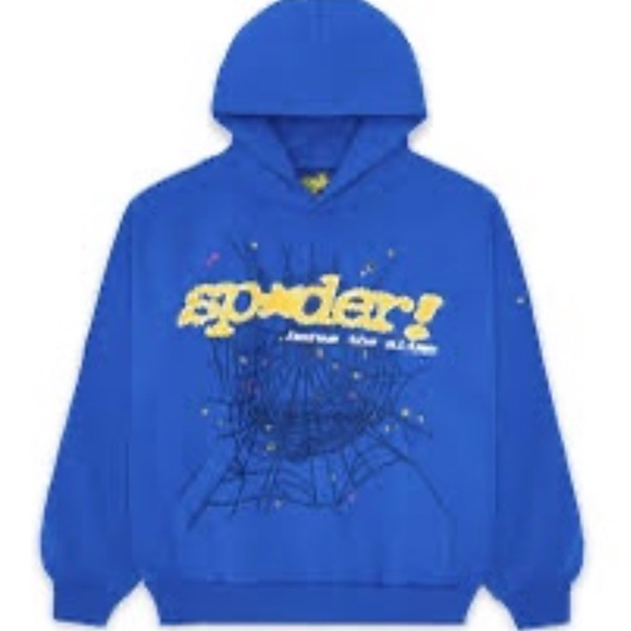 Blue sp5der hoodie brand new